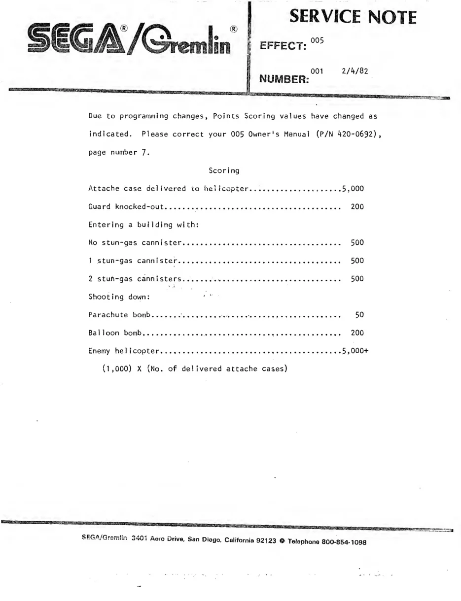 005 arcade note service manual|sega|games|.webp