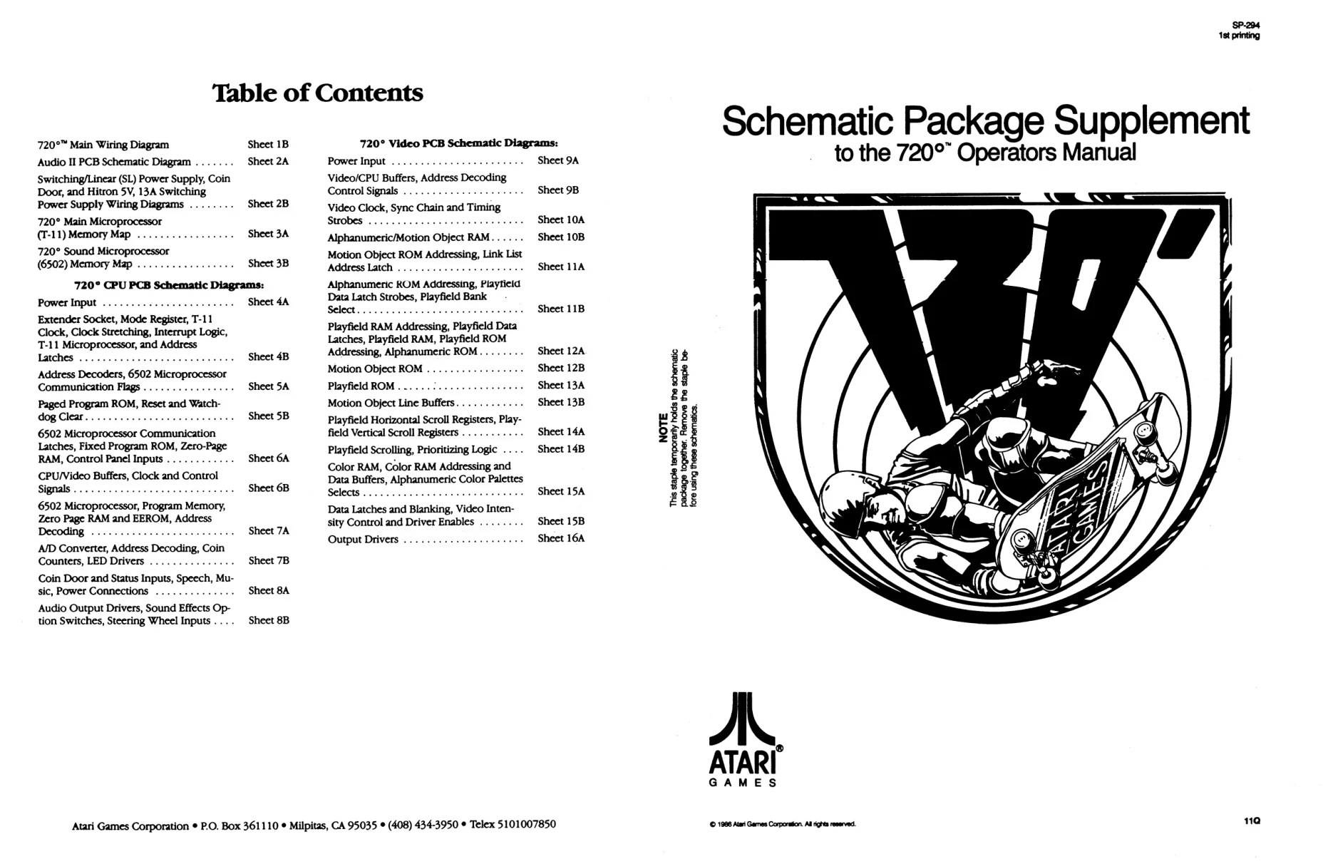 720 sp-294 manual|atari|games|1st printing.webp