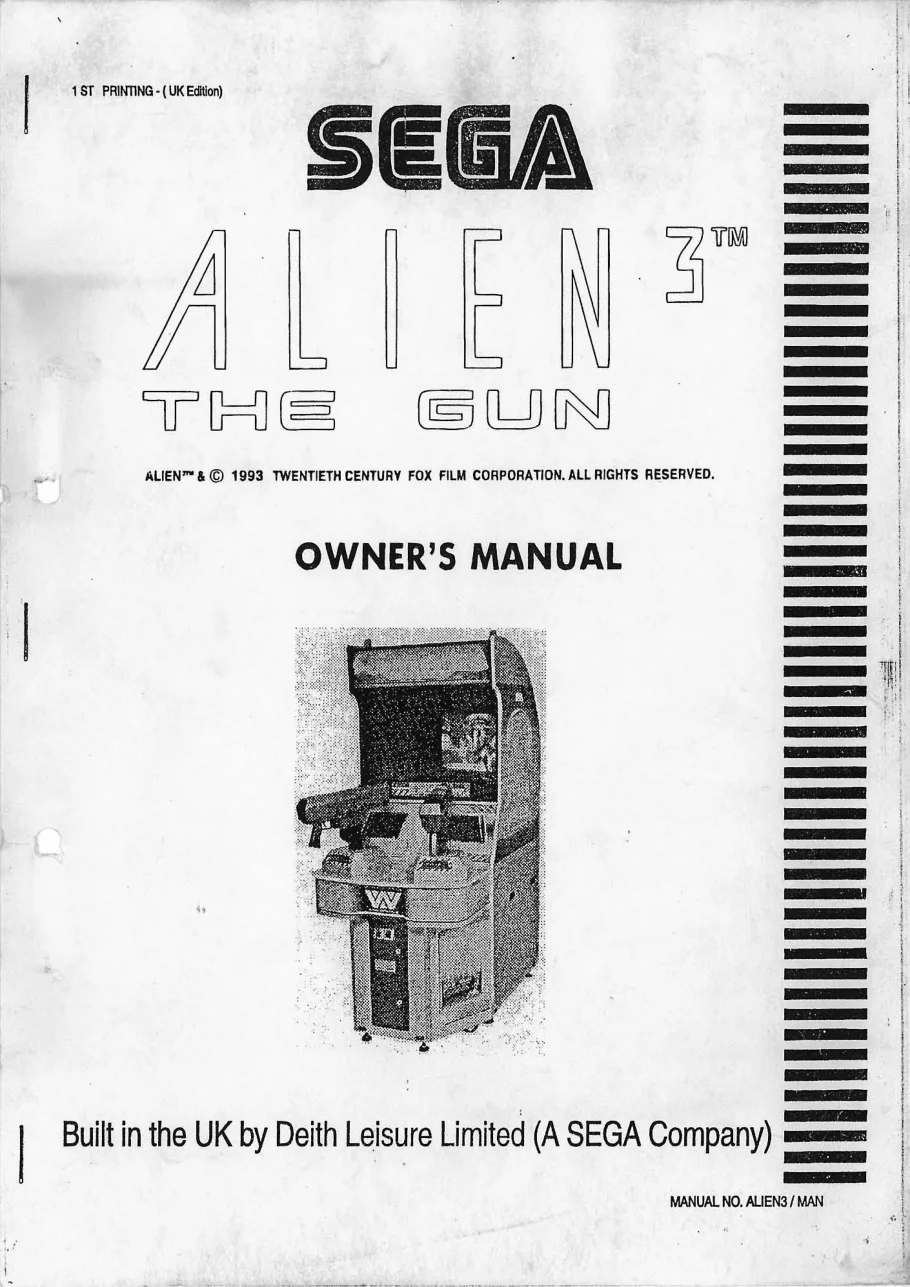 alien 3 the gun owner's manual|sega|games|.webp