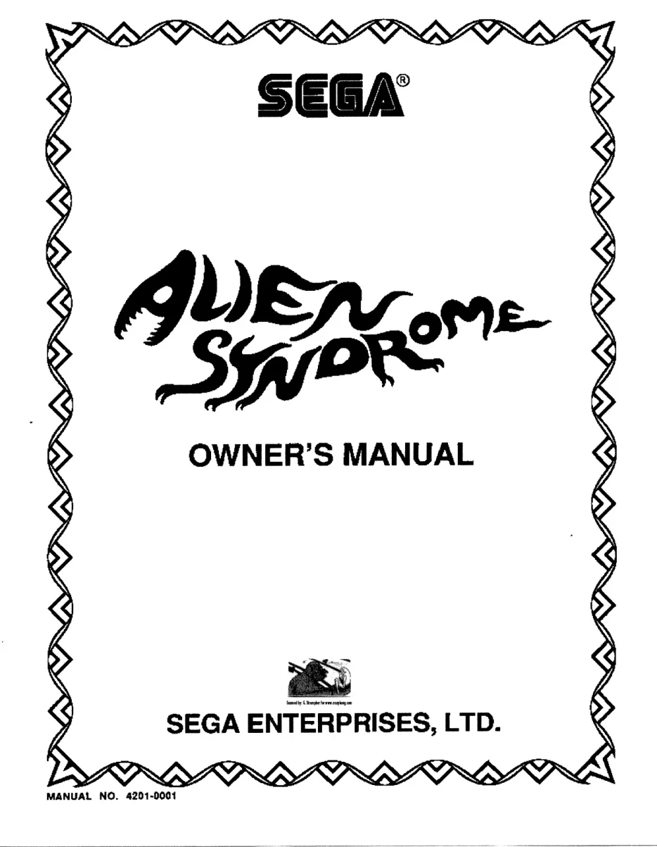 alien syndrome owner's manual|sega|games|.webp