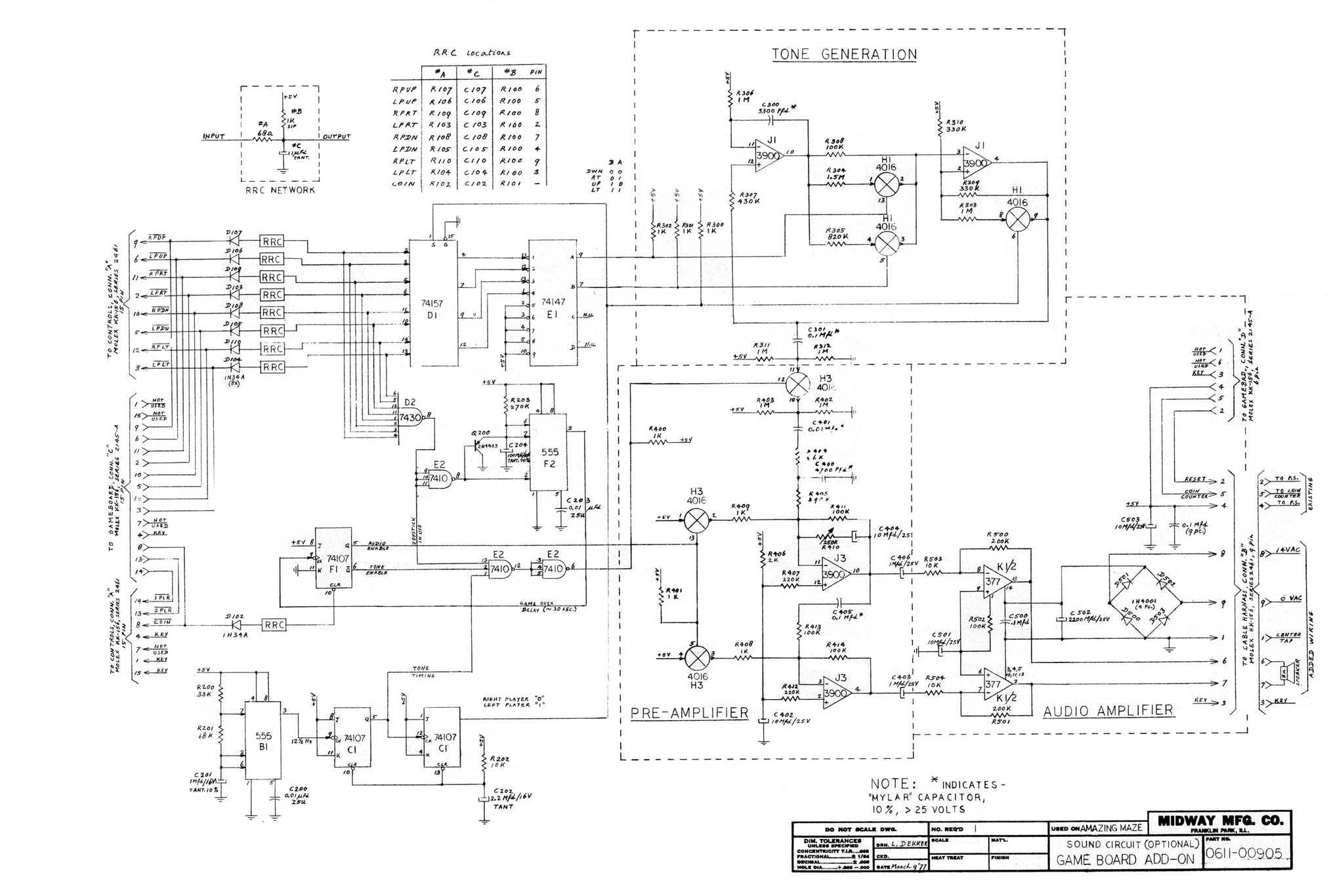 amazing maze sound board addon manual|bally-midway|aux-boards|.webp