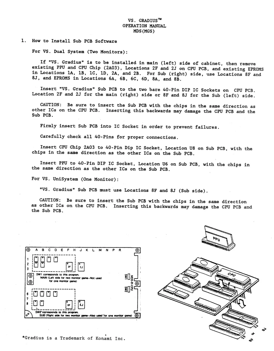 arcade vs gradius by operation manual|nintendo|games|.webp