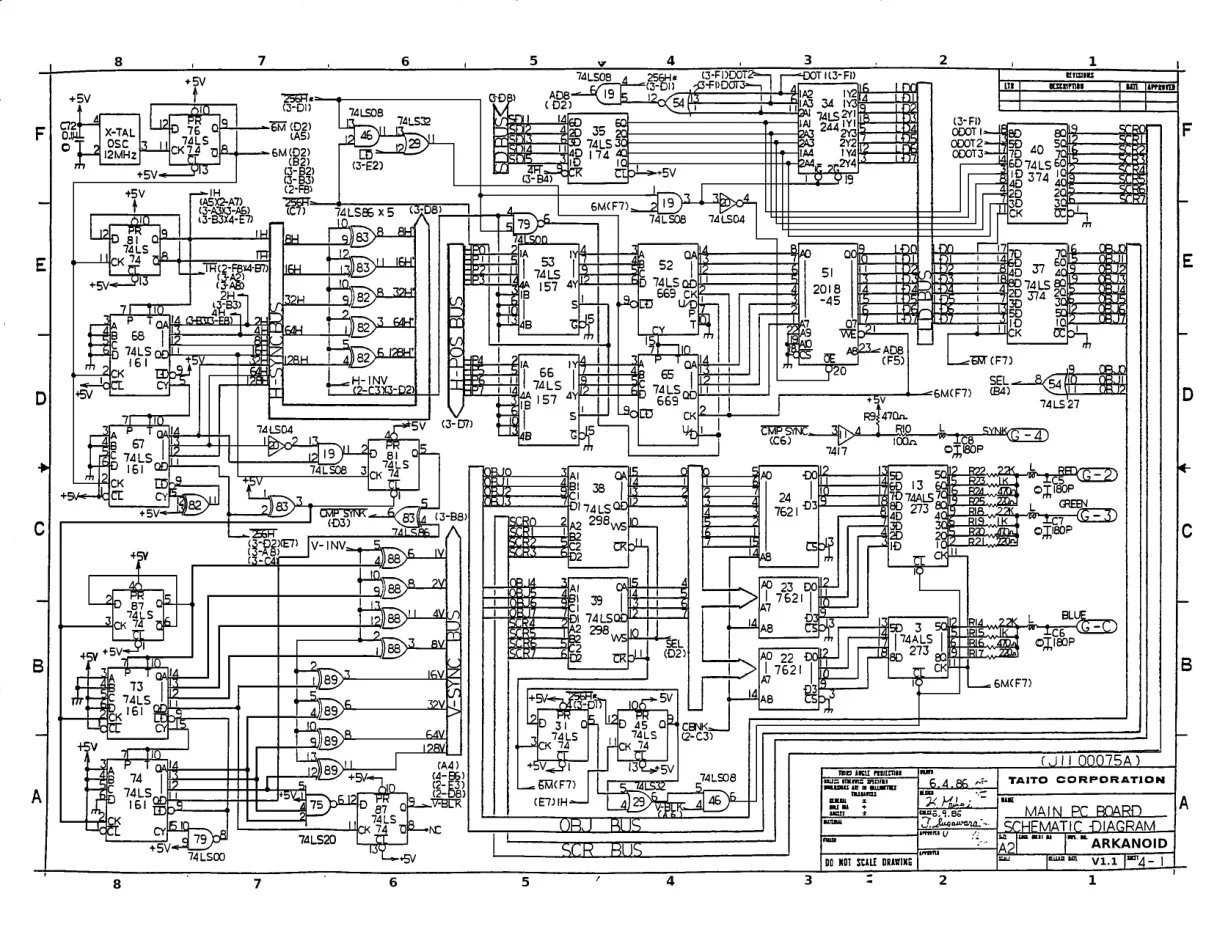 arkanoid schematic|taito|schematics-and-wiring|.webp