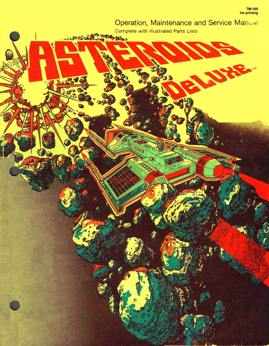 asteroids deluxe tm-165 manual|atari|games|1st printing.webp