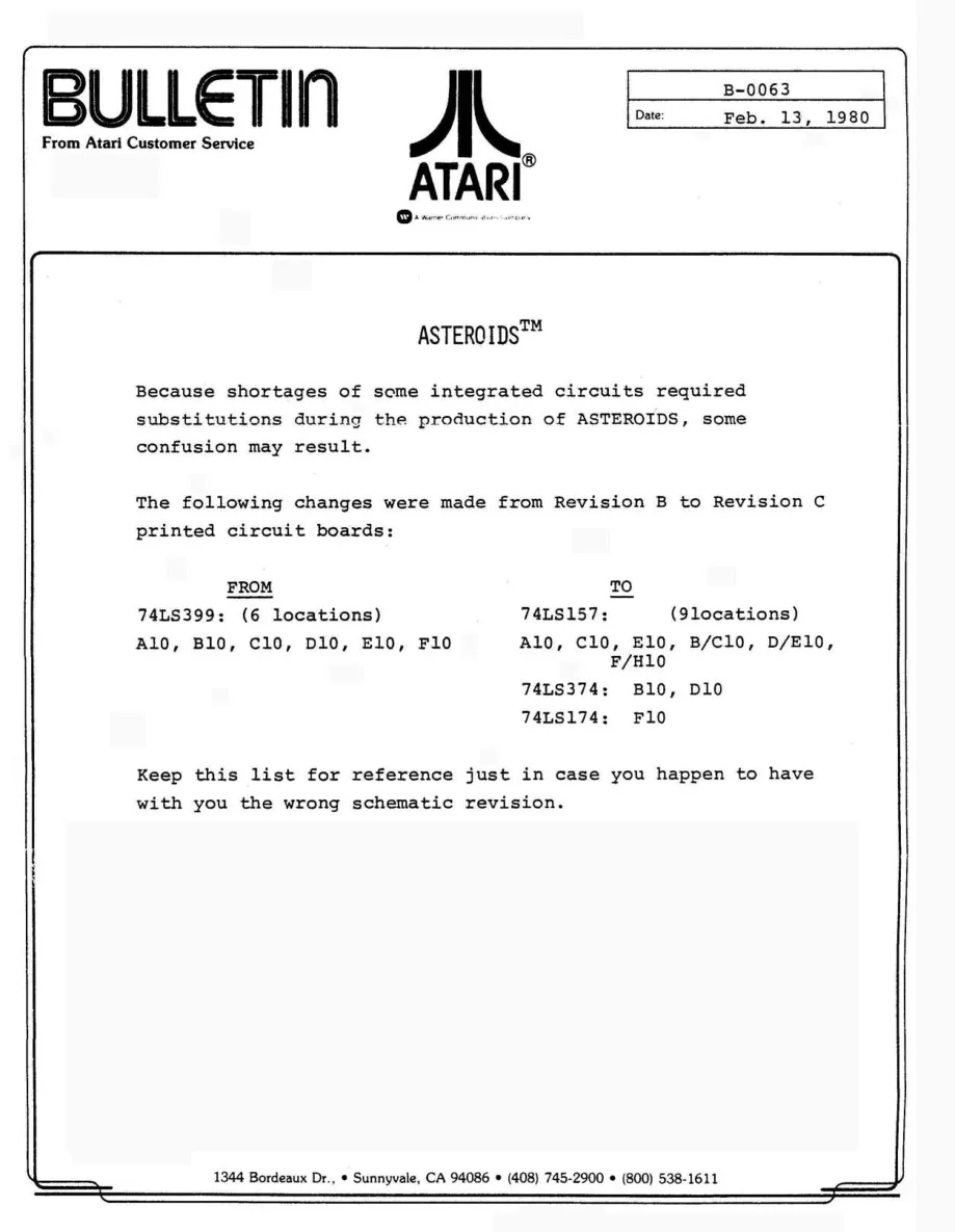 asteroids service bulletin|atari|games|.webp