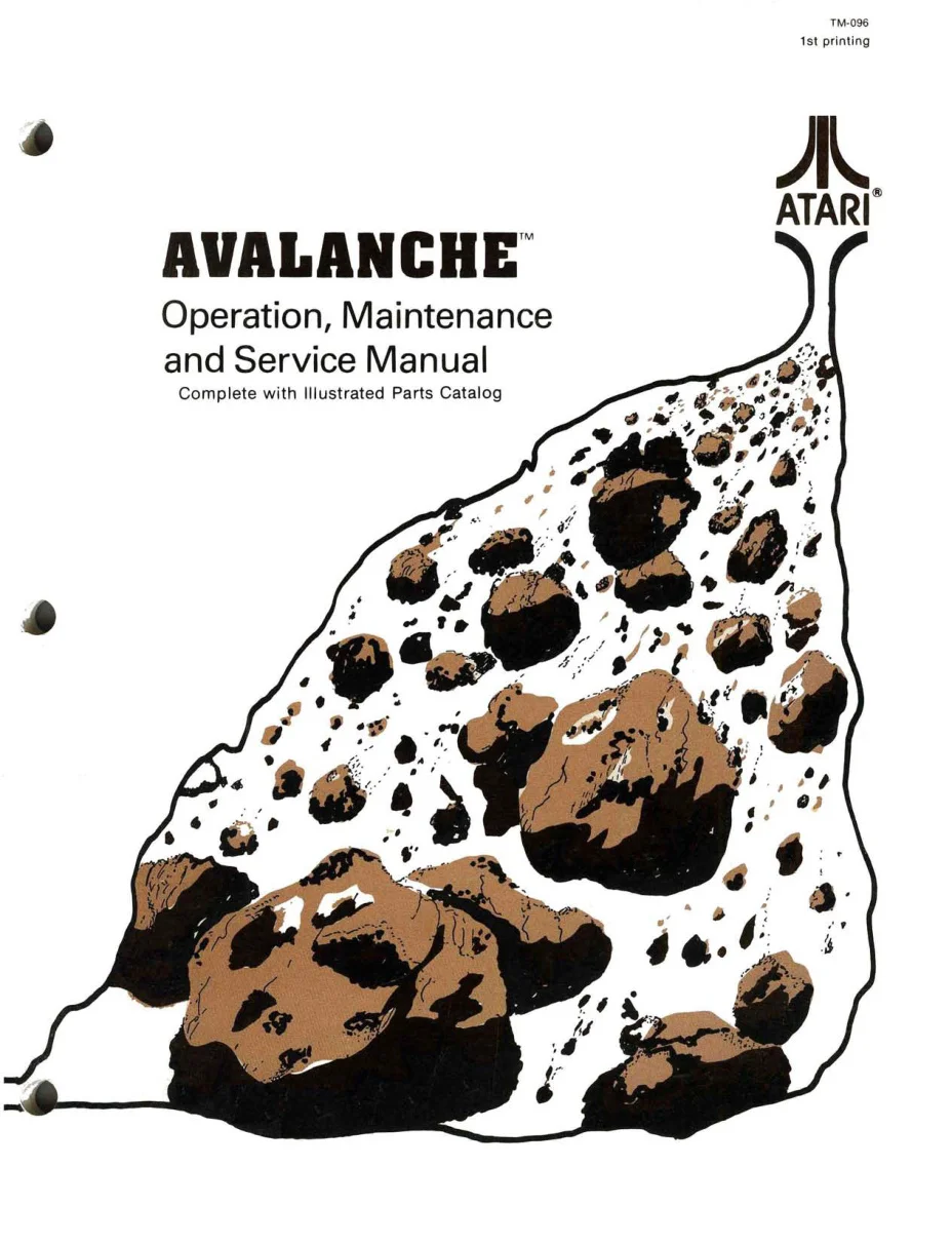 avalanche tm-096 manual|atari|games|1st printing.webp