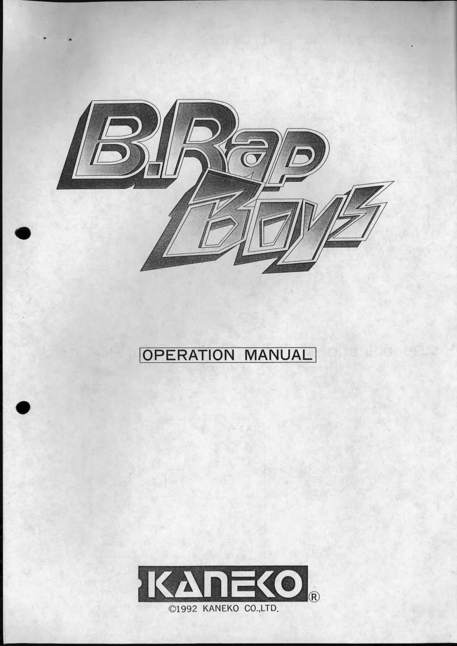 b rap boys operation manual|kaneko|games|.webp