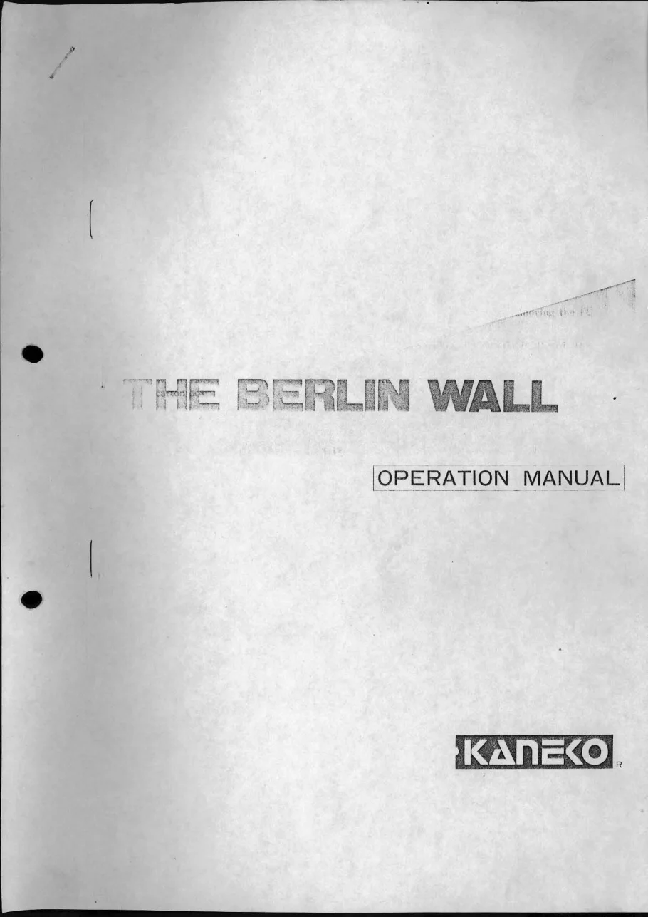 berlin wall operation manual|kaneko|games|.webp