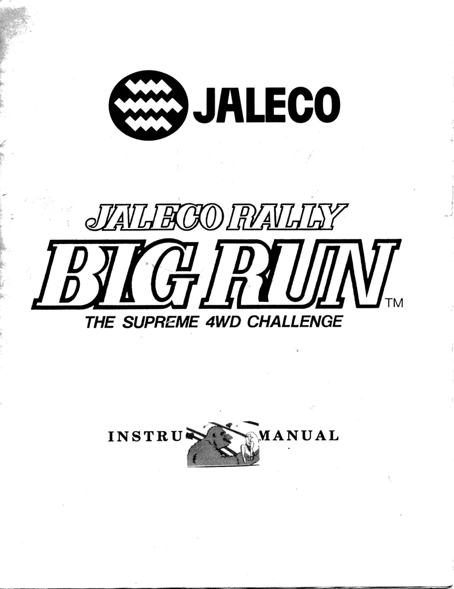 big run instruction manual|jaleco|games|.webp