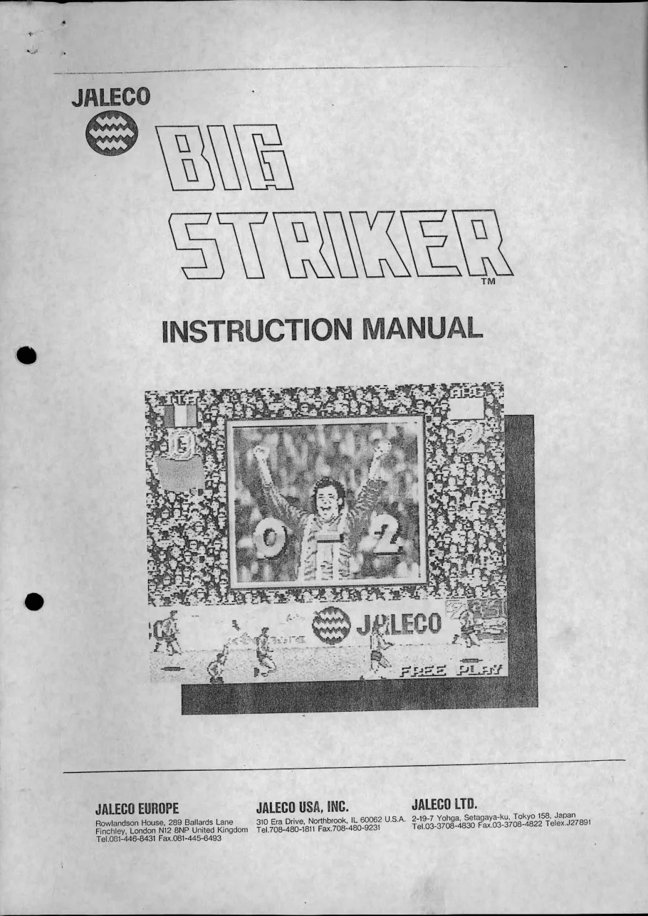 big striker instruction manual|jaleco|games|.webp