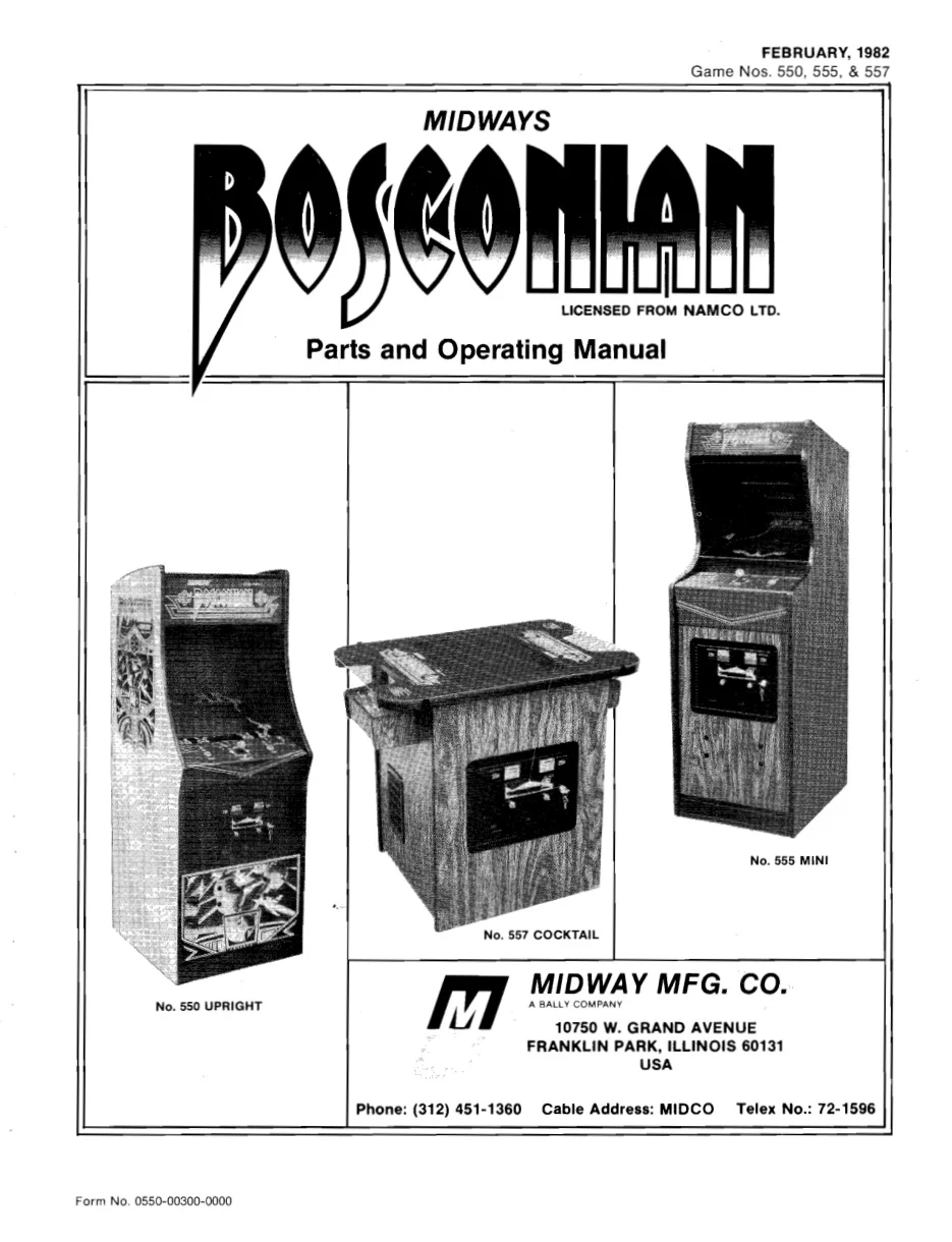 bosconian operation manual|namco|games|.webp
