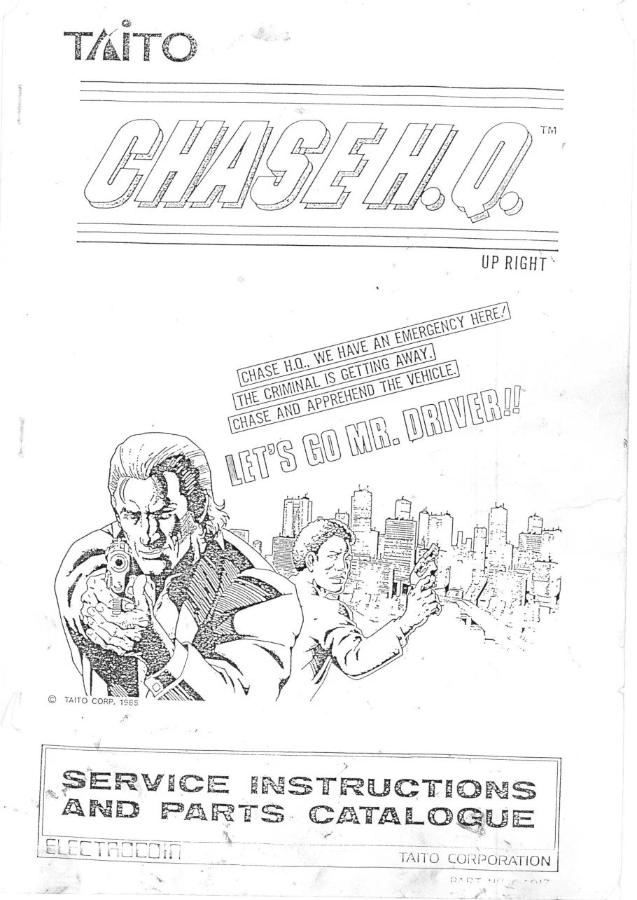 chase hq electrocoin manual|taito|games|.webp