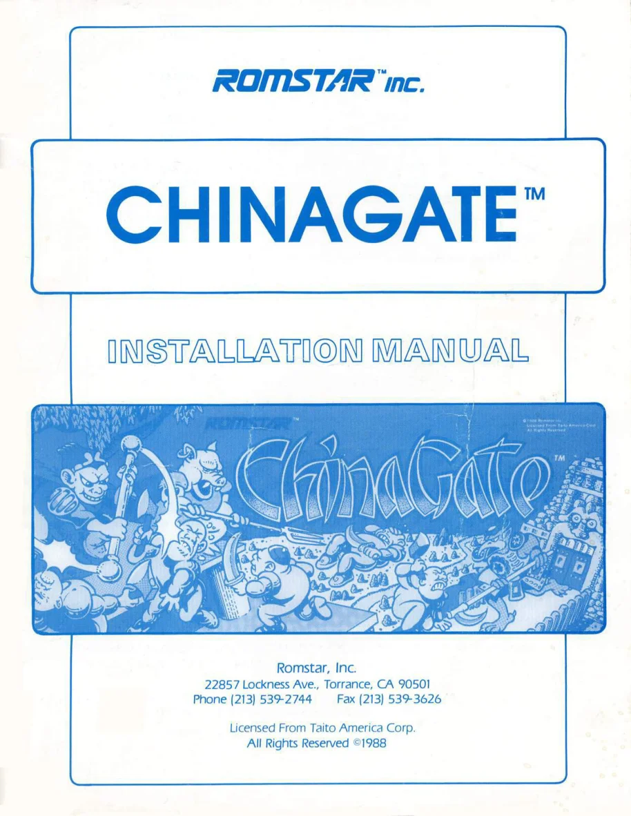 china gate manual|taito|games|.webp