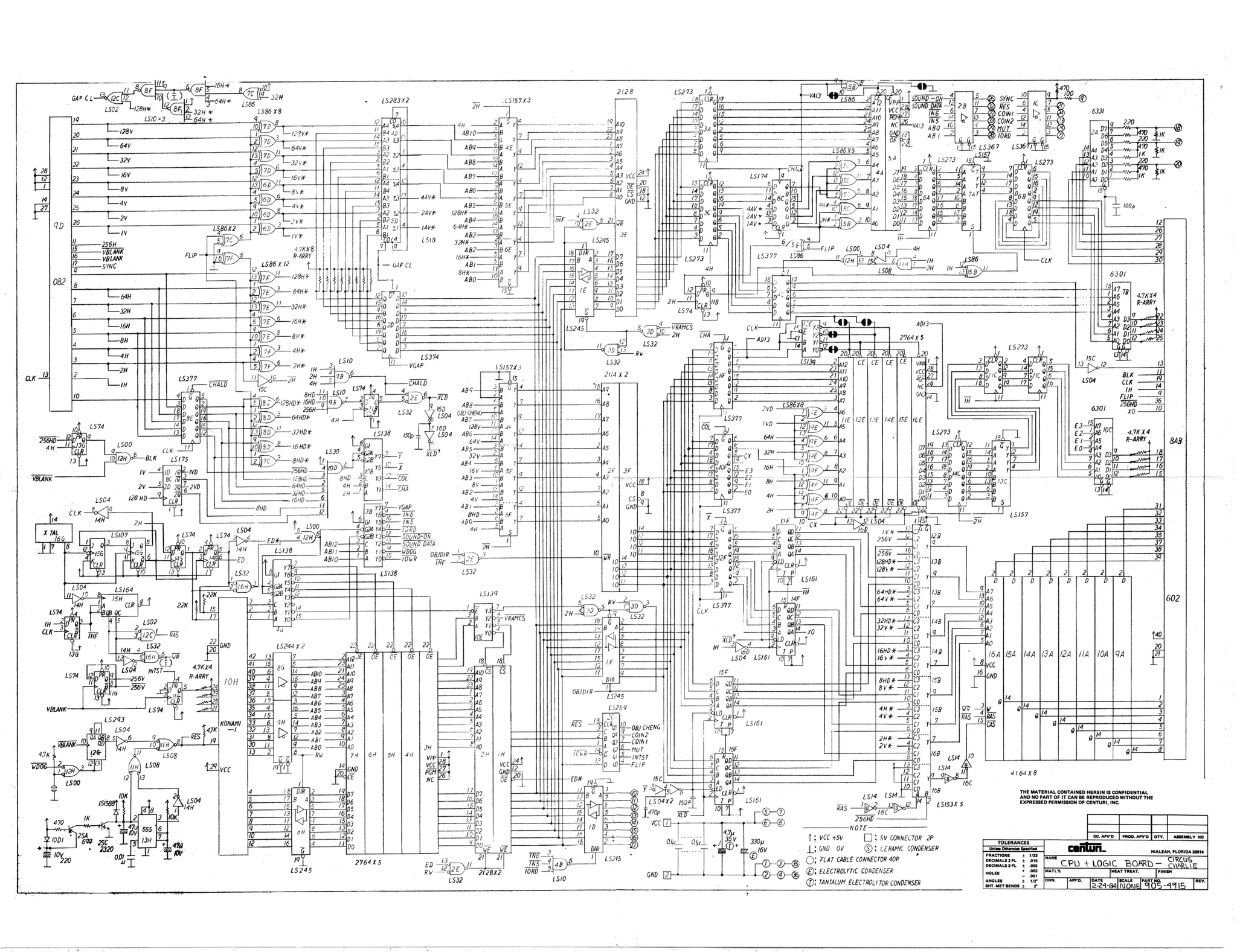 circus charlie schematic|konami|schematics-and-wiring|.webp