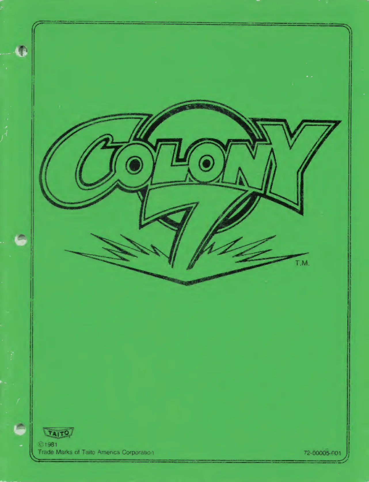 colony 7 owner's manual|taito|games|.webp