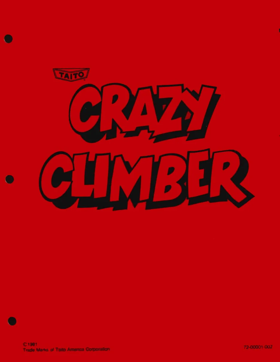 crazy climber upright manual|taito|games|.webp