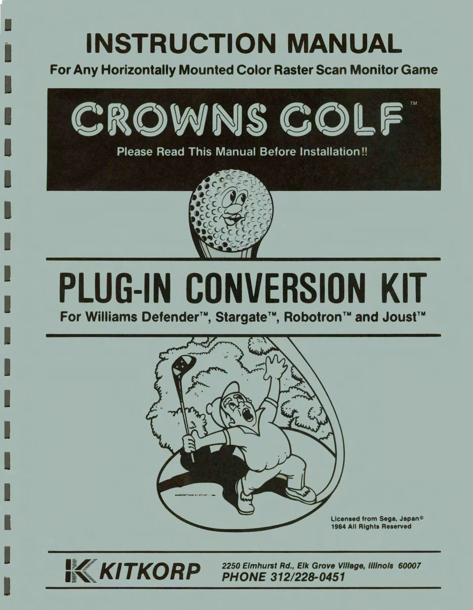 crowns golf for conversion kit instructions|williams|games|.webp