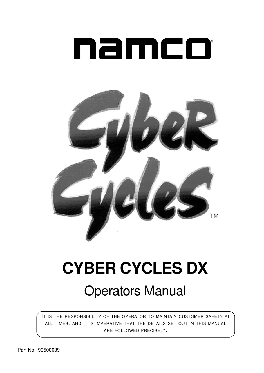 cyber cycles deluxe manual|namco|games|.webp