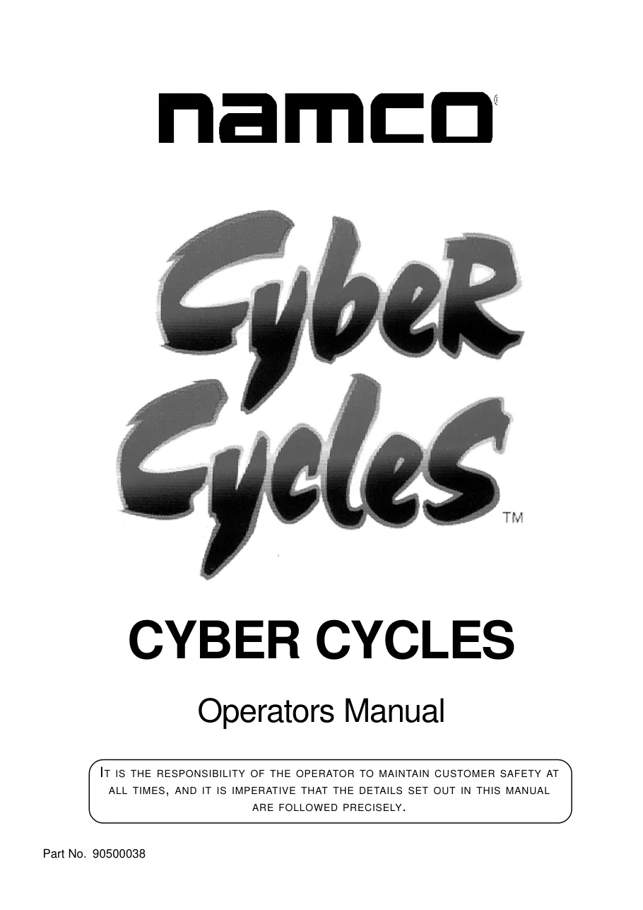 cyber cycles manual|namco|games|.webp