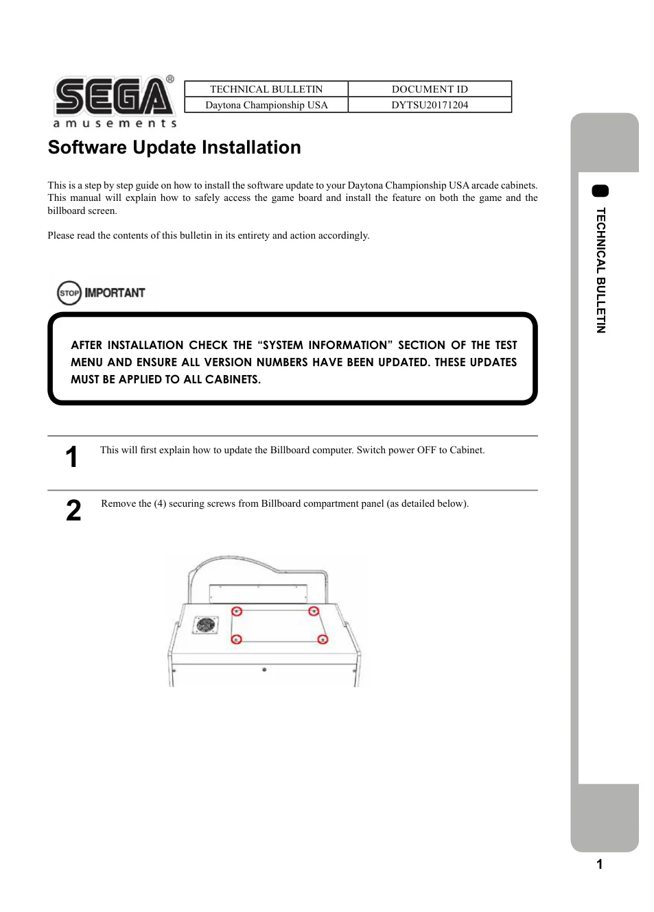 daytona software update installation manual|sega|games|.webp