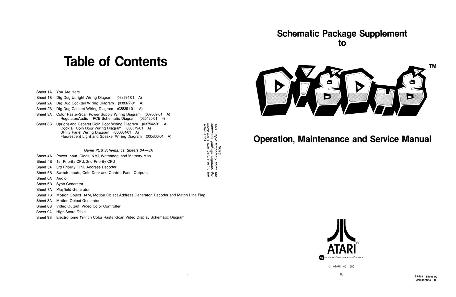dig dug sp-203 manual|atari|games|2nd printing.webp