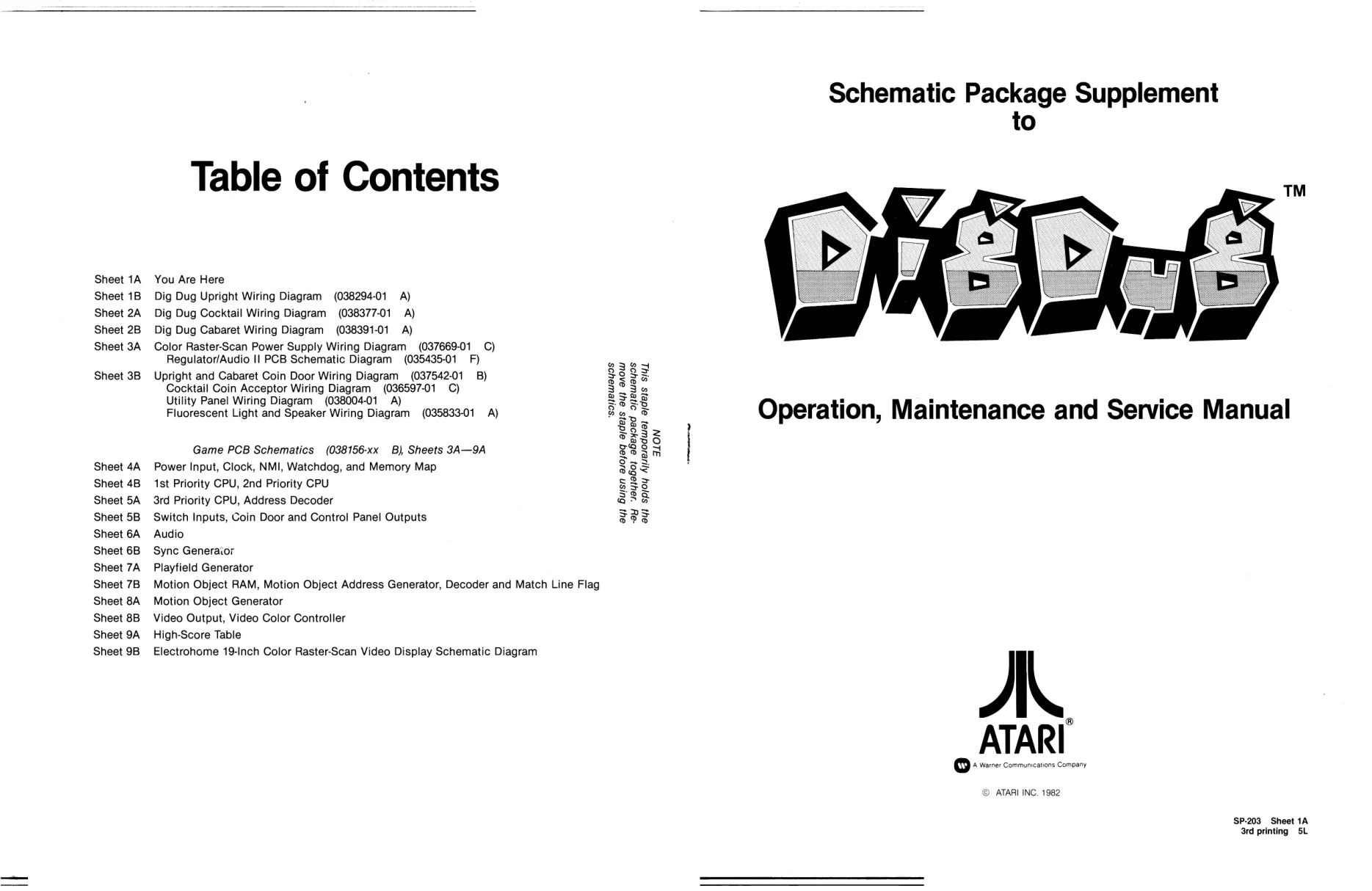 dig dug sp-203 manual|atari|games|3rd printing.webp