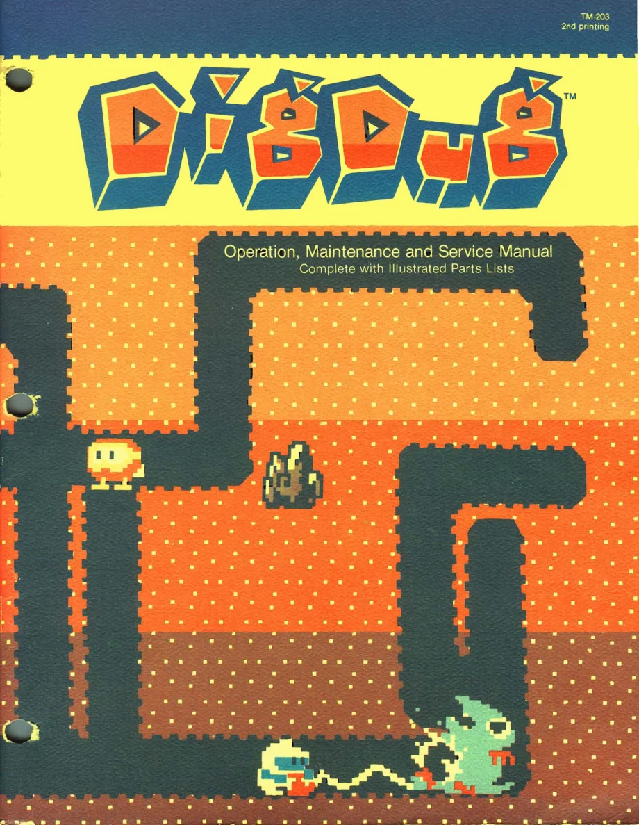 dig dug tm-203 manual|atari|games|2nd printing.webp
