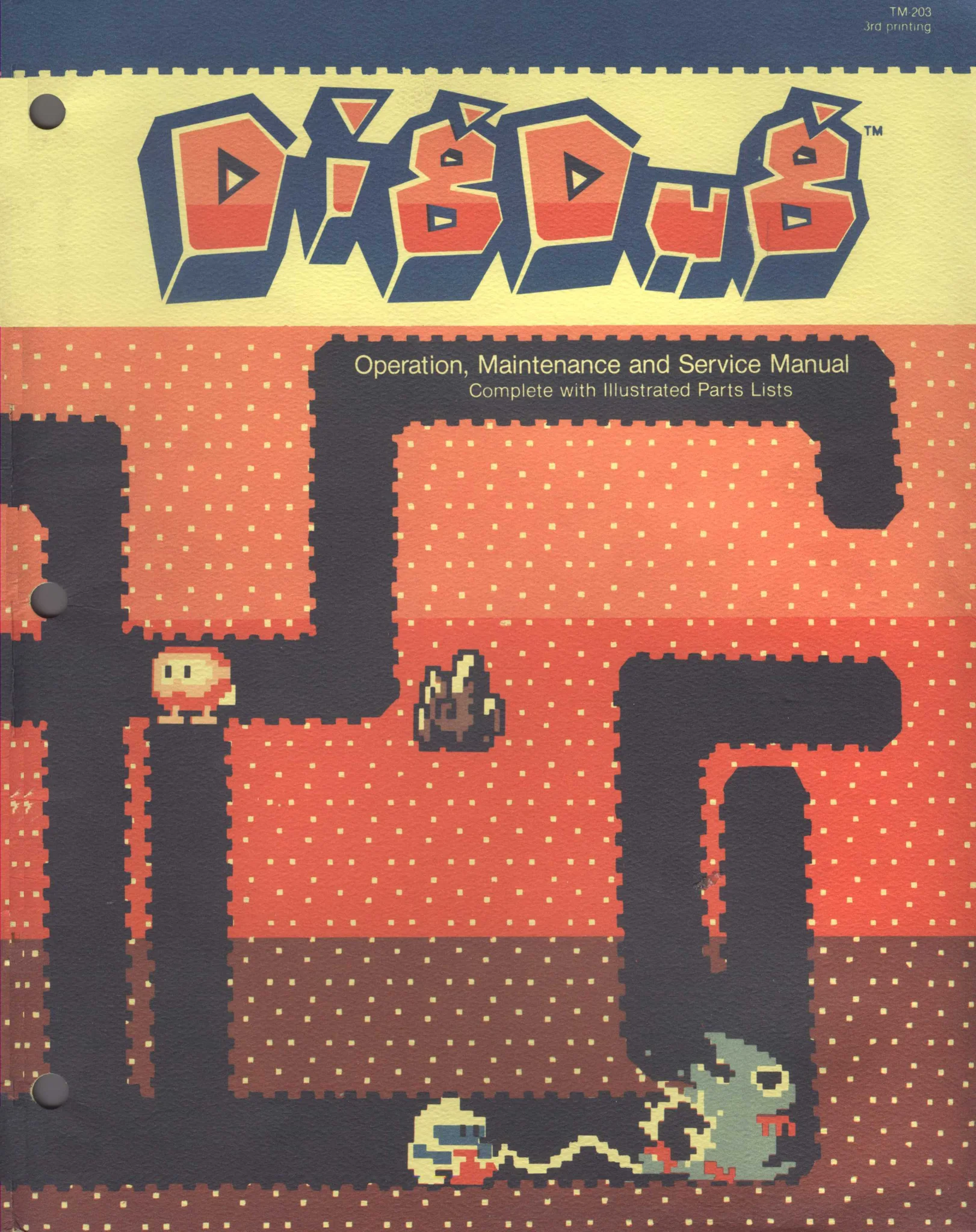 dig dug tm-203 manual|atari|games|3rd printing.webp