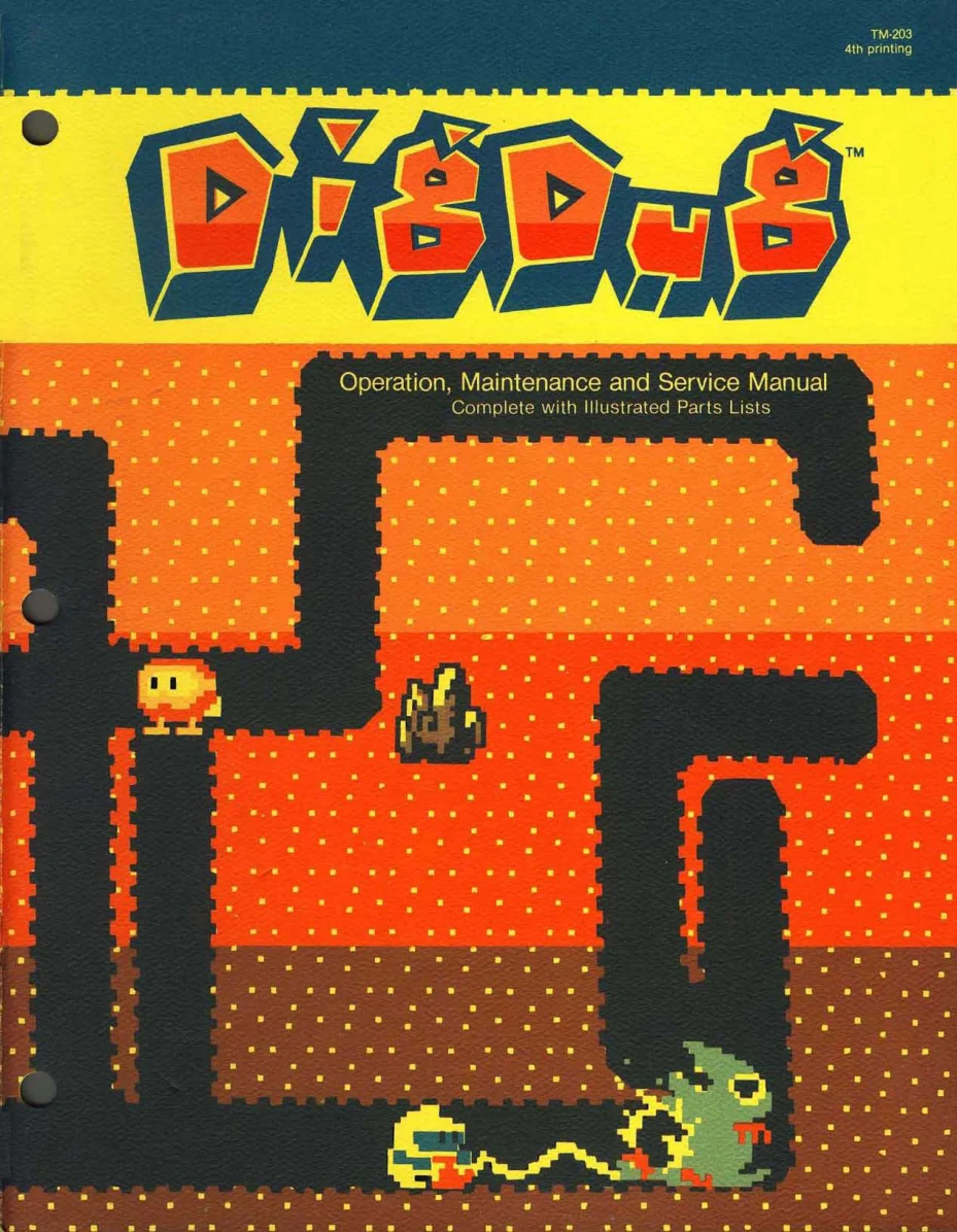 dig dug tm-203 manual|atari|games|4th printing.webp