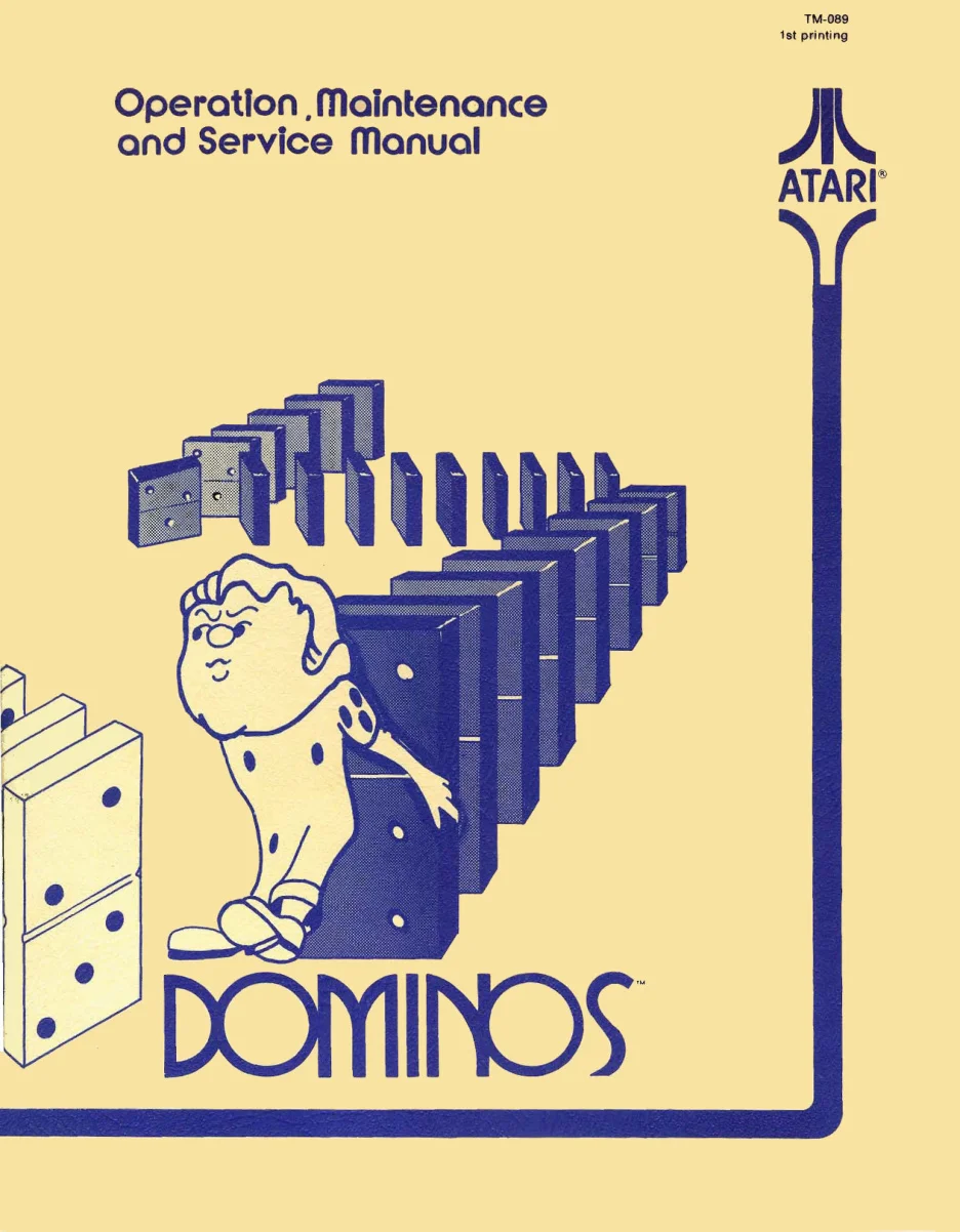 dominos tm-089 upright manual|atari|cabinets|1st printing.webp