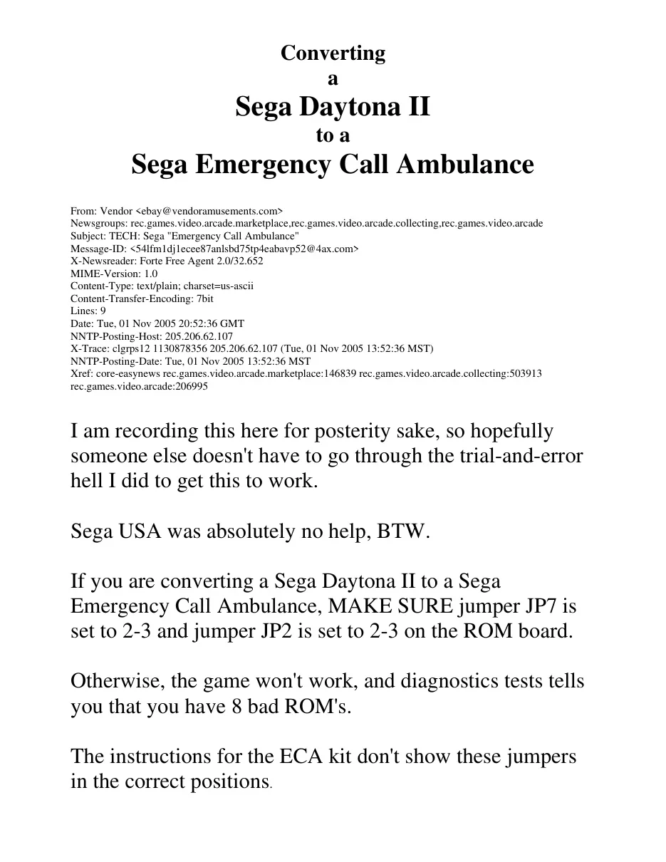emergency call ambulance addendum conversion kit instructions|sega|games|.webp