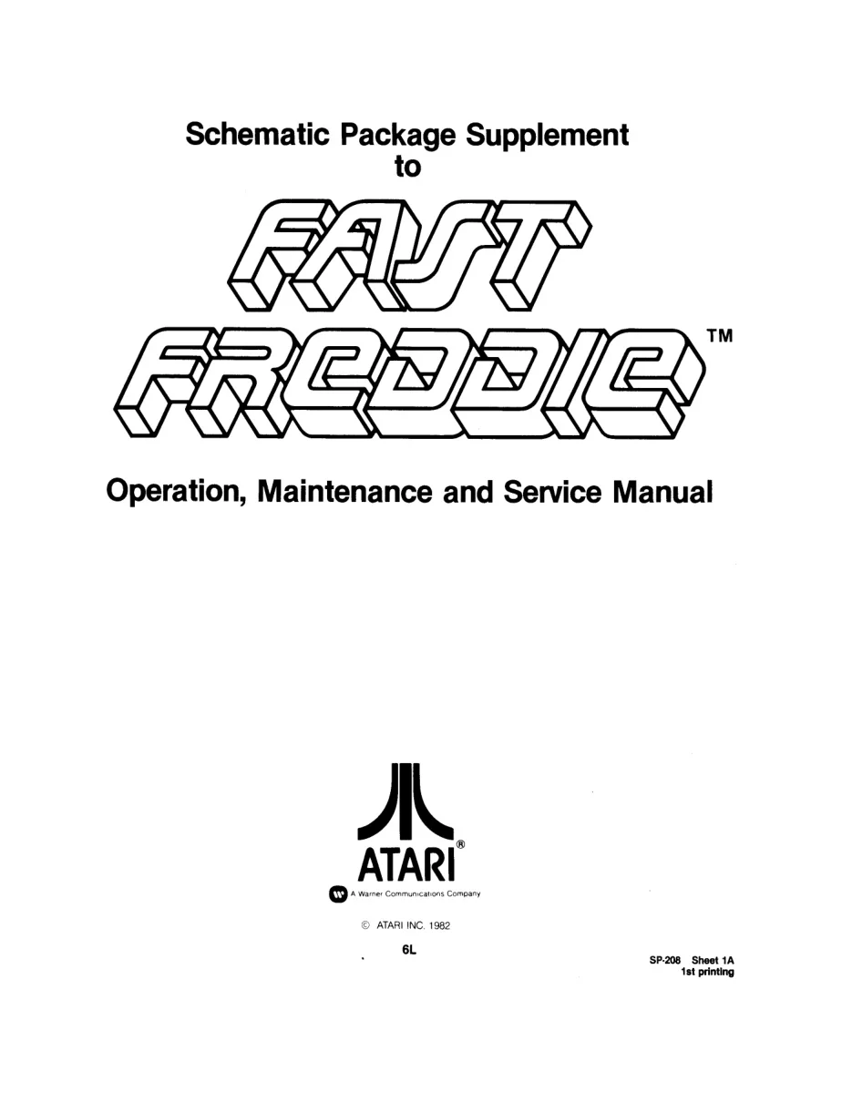 fast freddie sp-208 manual|atari|games|1st printing.webp
