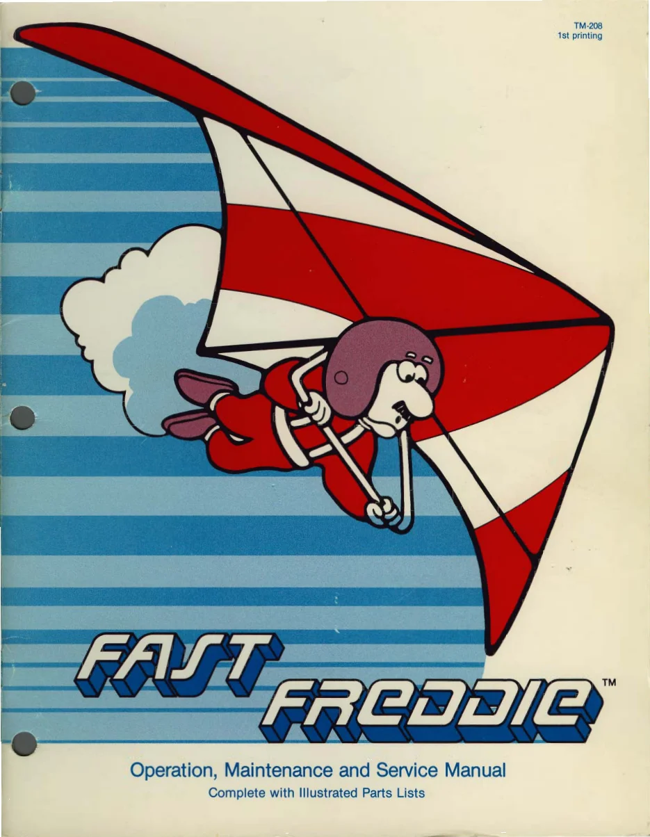 fast freddie tm-208 manual|atari|games|1st printing.webp