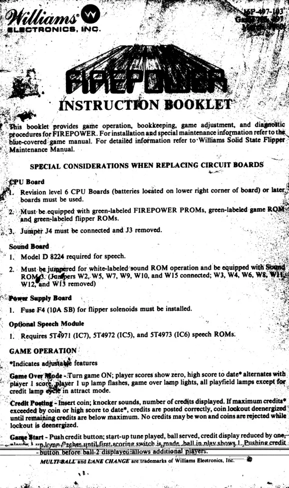 firepower operation manual|williams|pinball-em-adjacent|.webp