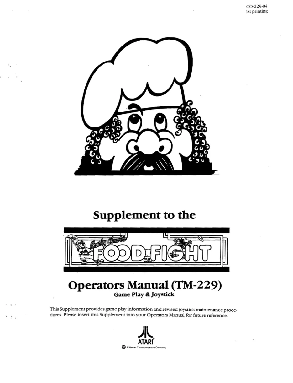 food fight co-229-04 manual|atari|games|1st printing.webp