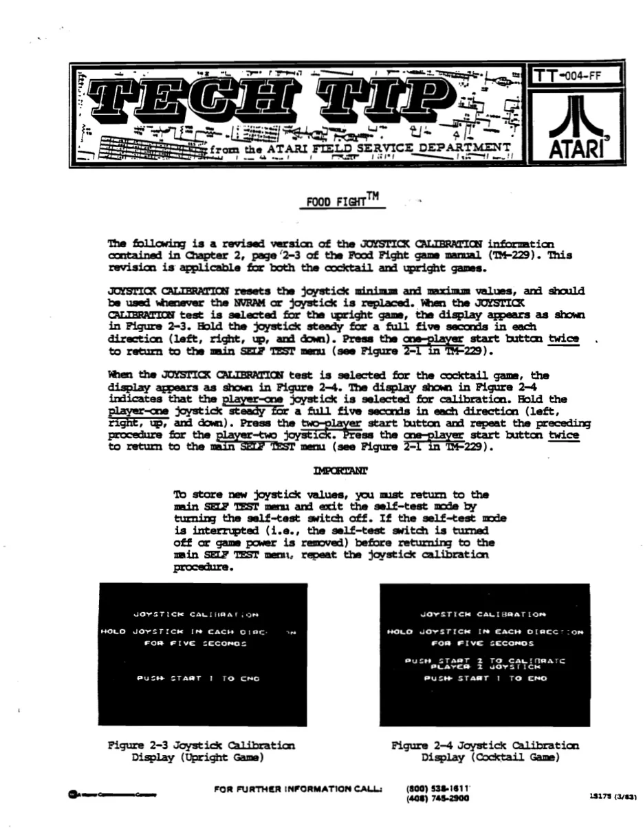 food fight tech tip tt-004-ff manual|atari|games|.webp
