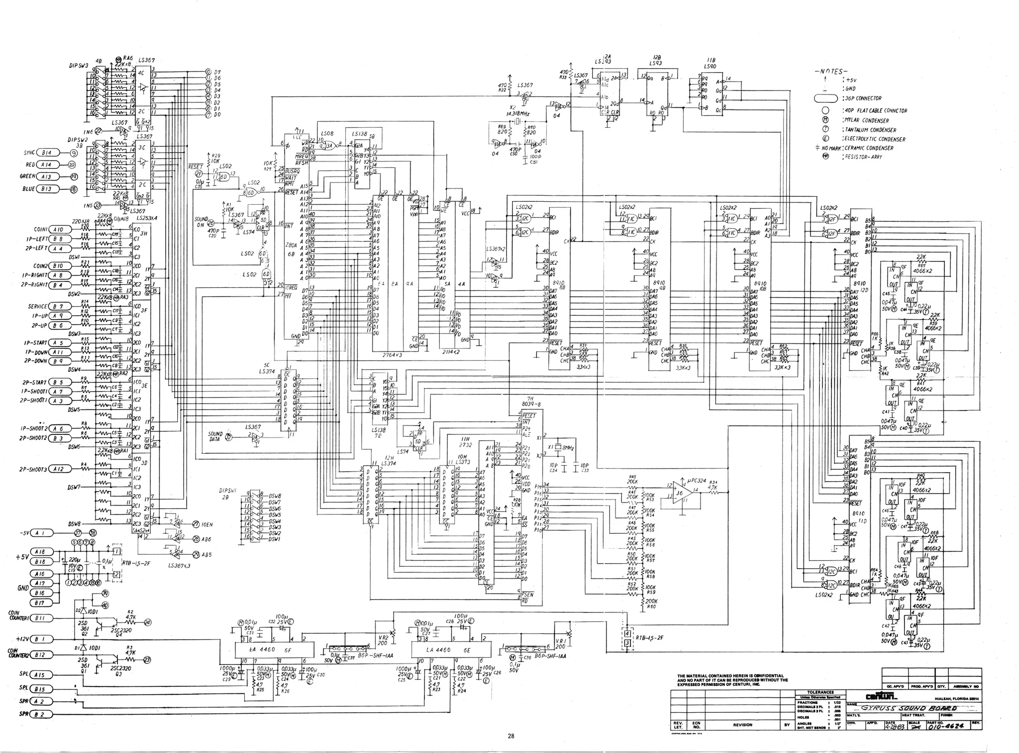 gyruss centuri 4 schematic|centuri|schematics-and-wiring|.webp