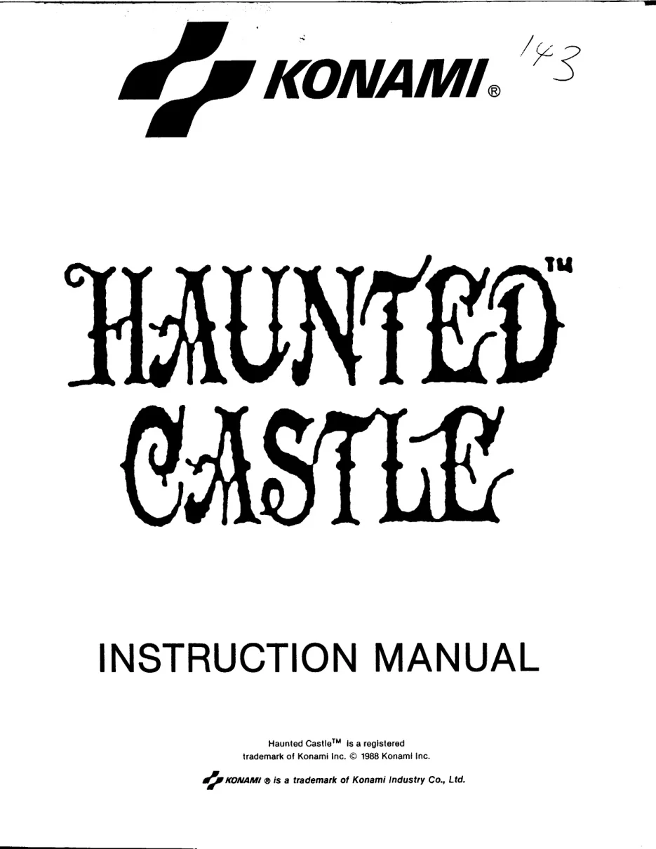 haunted castle manual|konami|games|.webp