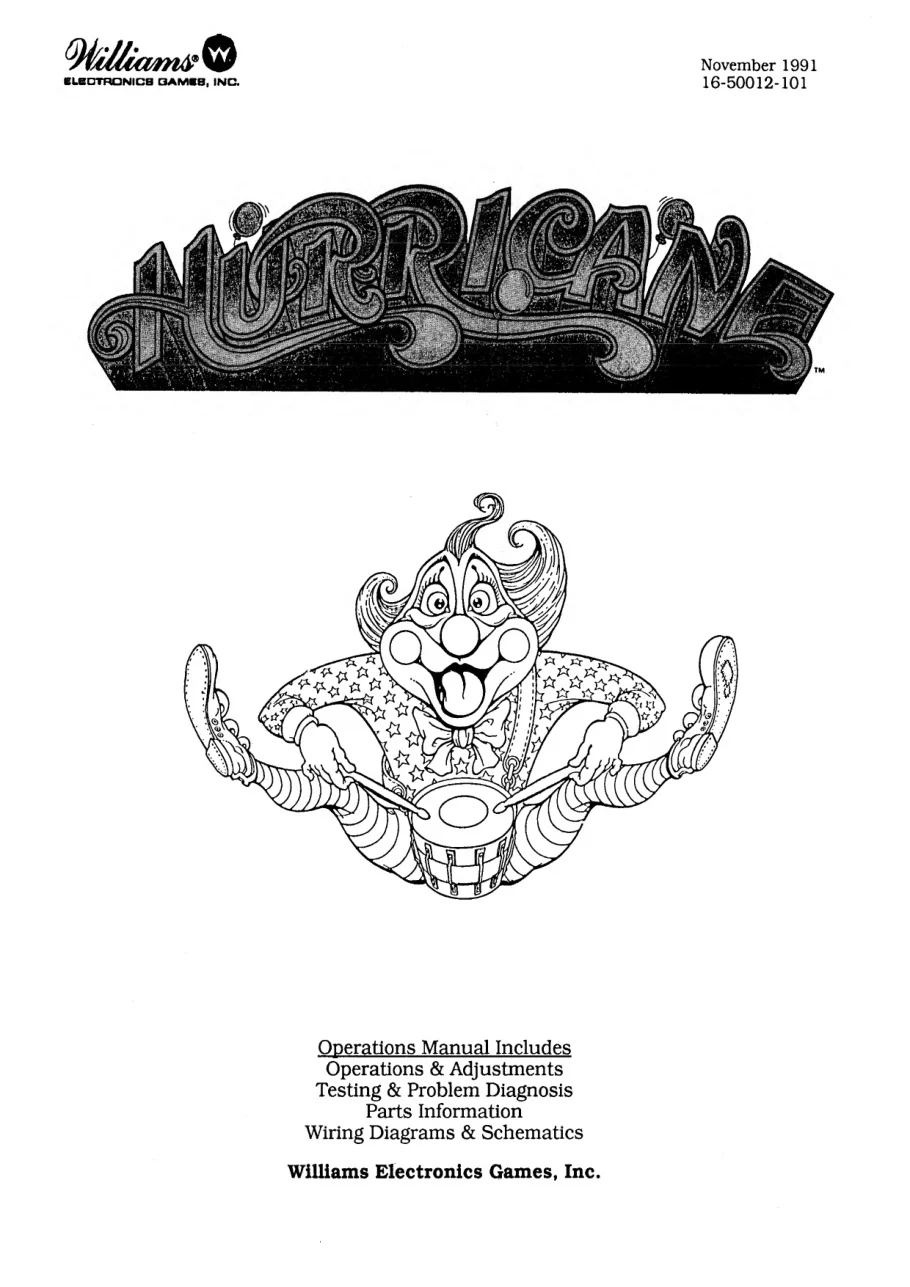 hurricane operation manual|williams|pinball-em-adjacent|.webp
