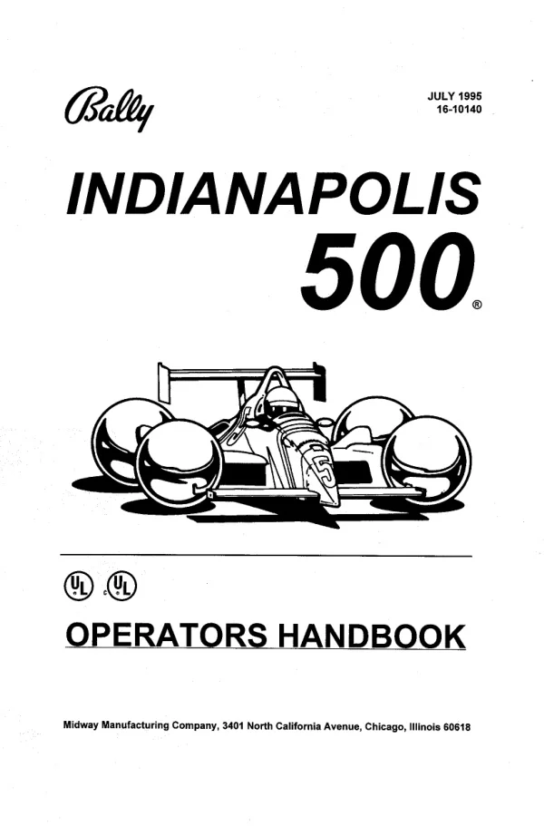 indianapolis 500 handbook operation manual|bally|pinball-em-adjacent|.webp