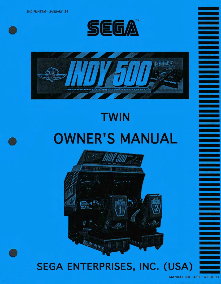 indy 500 twin jan 96 owner's manual|sega|games|2nd printing.webp