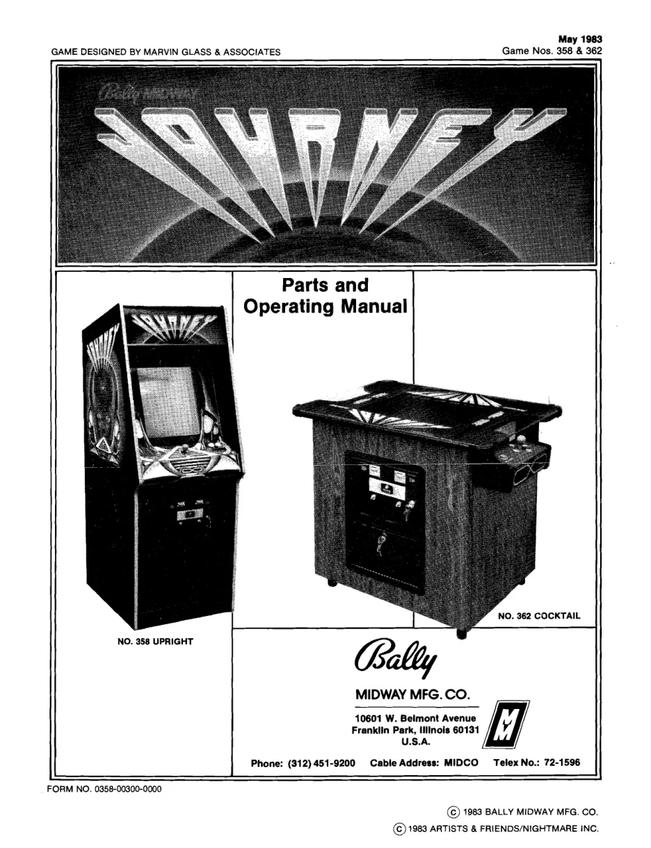 journey operation manual|bally-midway|games|.webp