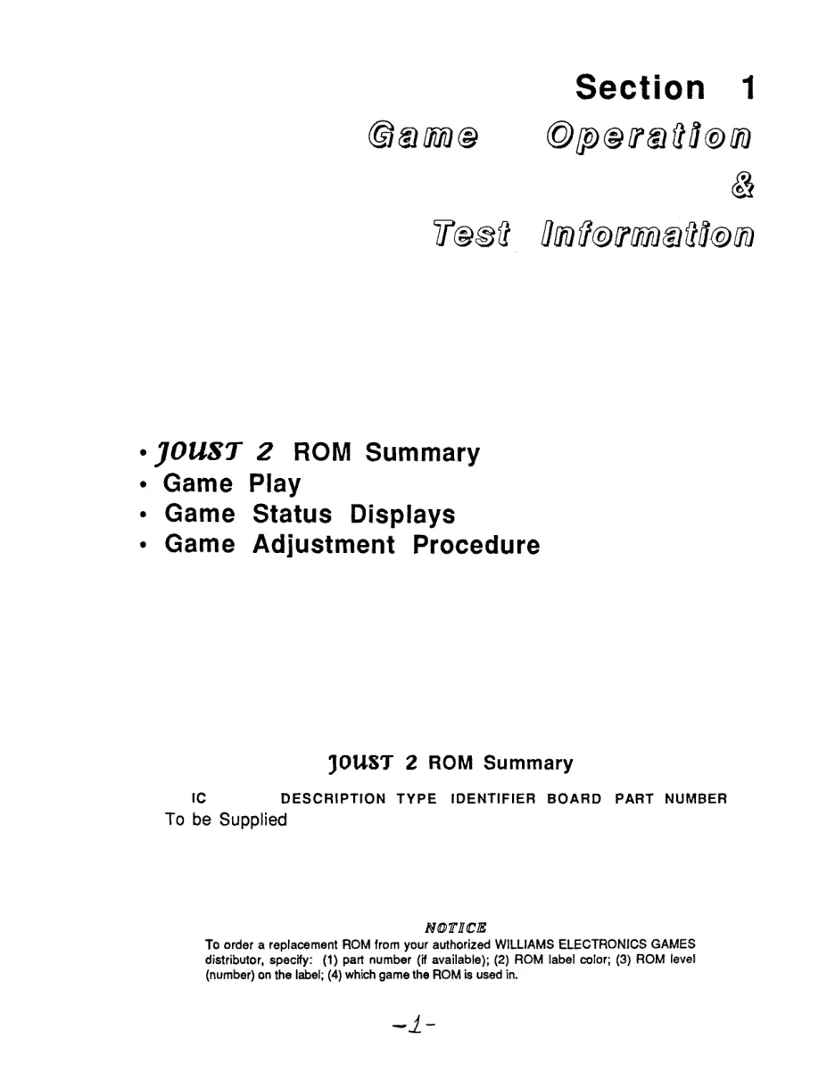 joust 2 manual|williams|games|.webp