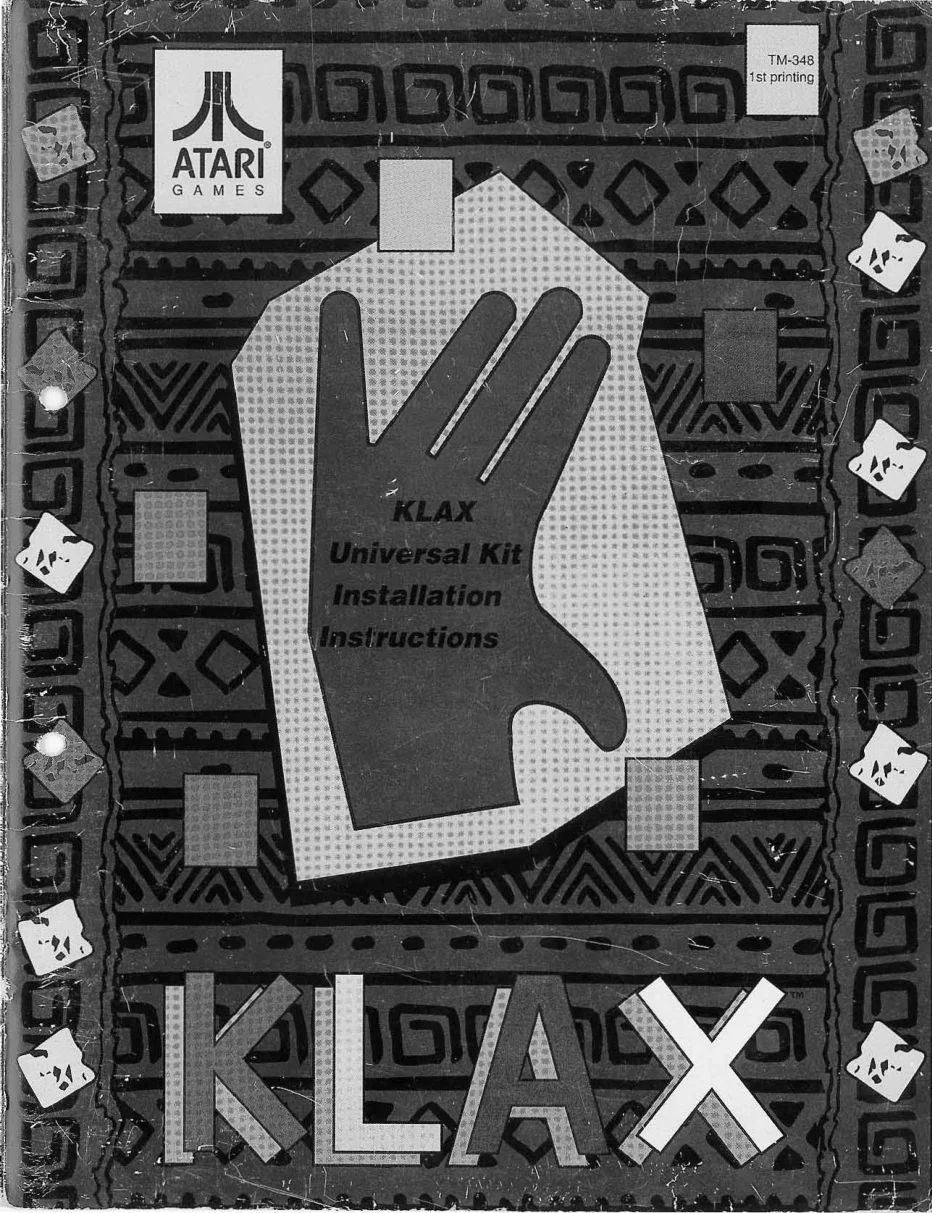 klax universal installation instruction manual|atari|games|.webp