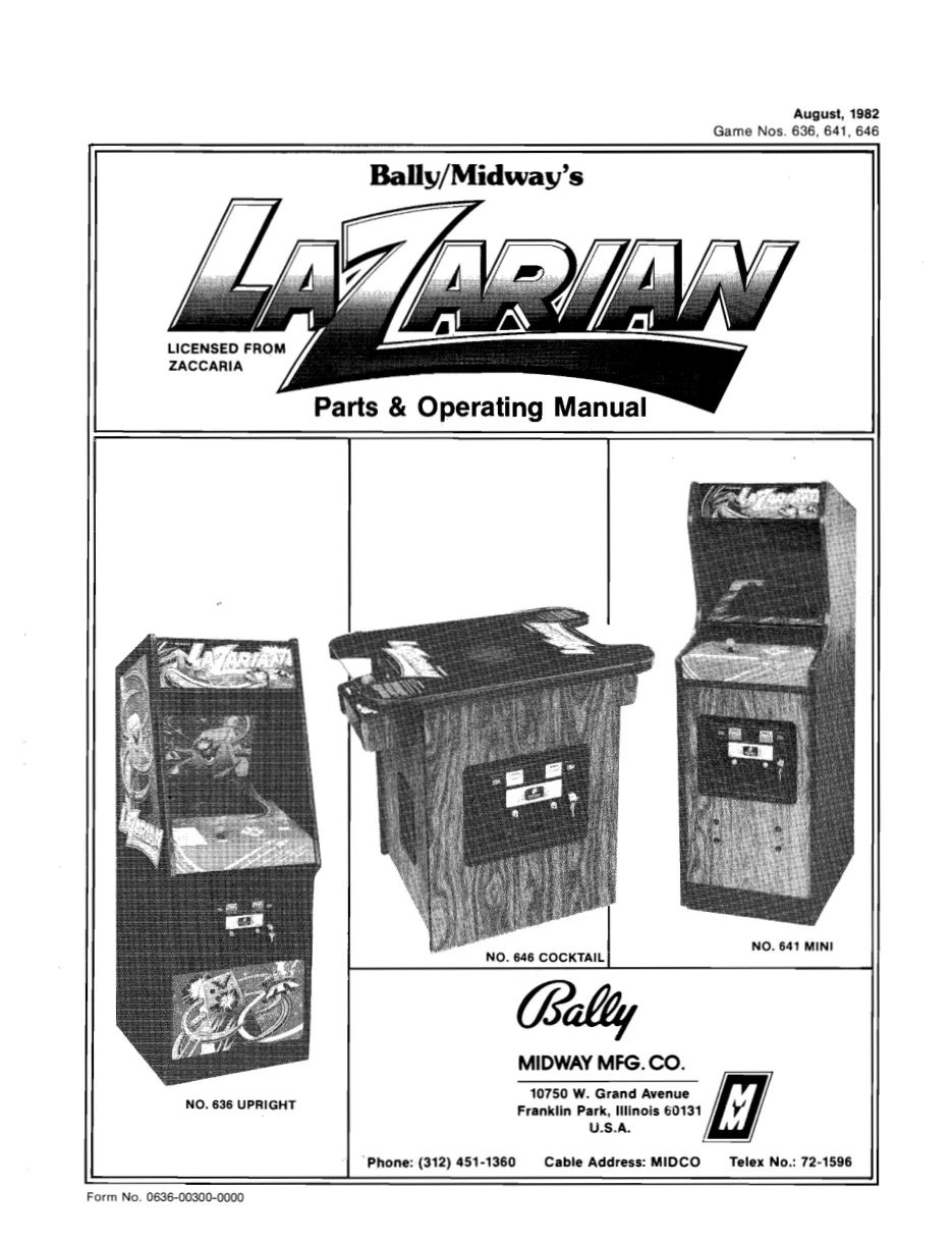 lazarian operation manual|bally-midway|games|.webp