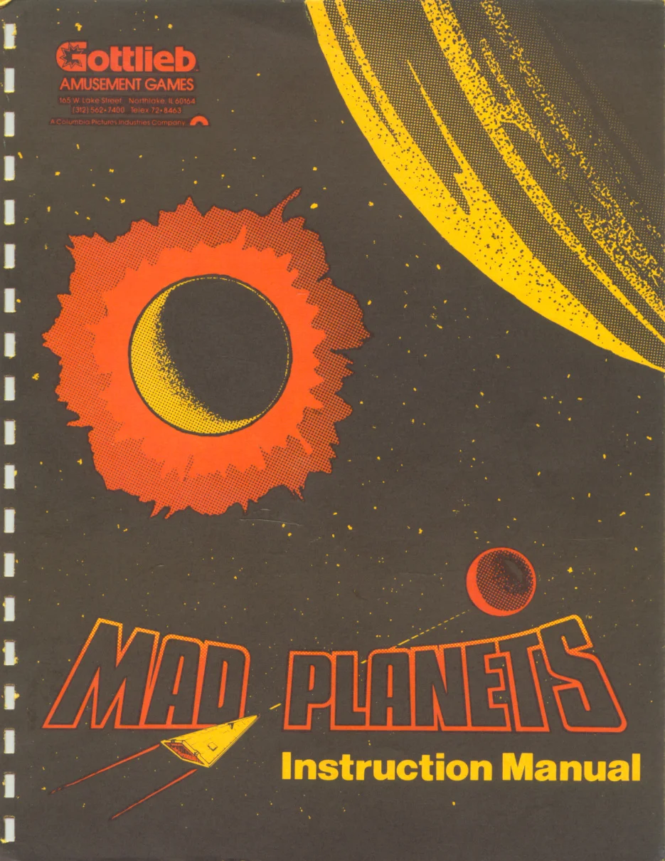 mad planets instruction manual|gottlieb|games|.webp