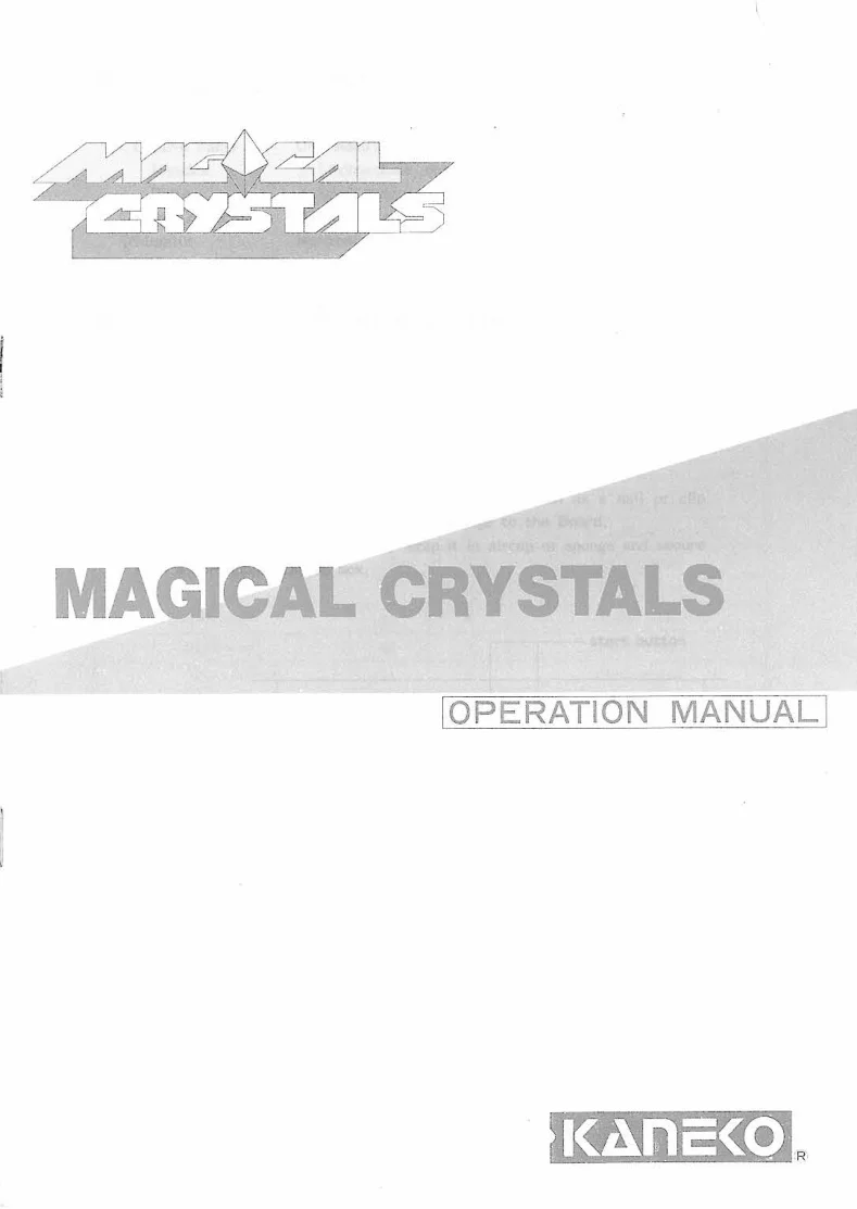 magical crystals operation manual|kaneko|games|.webp