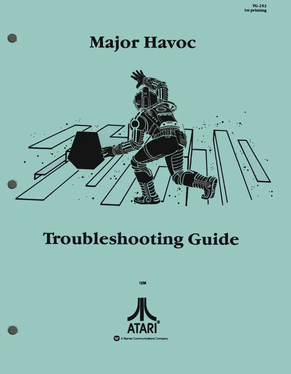 major havoc tg-252 manual|atari|games|1st printing.webp