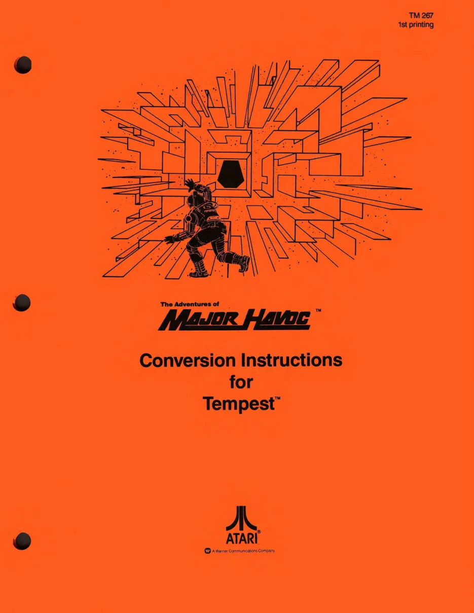 major havoc tm-267 for tempest conversion kit instructions|atari|games|1st printing.webp