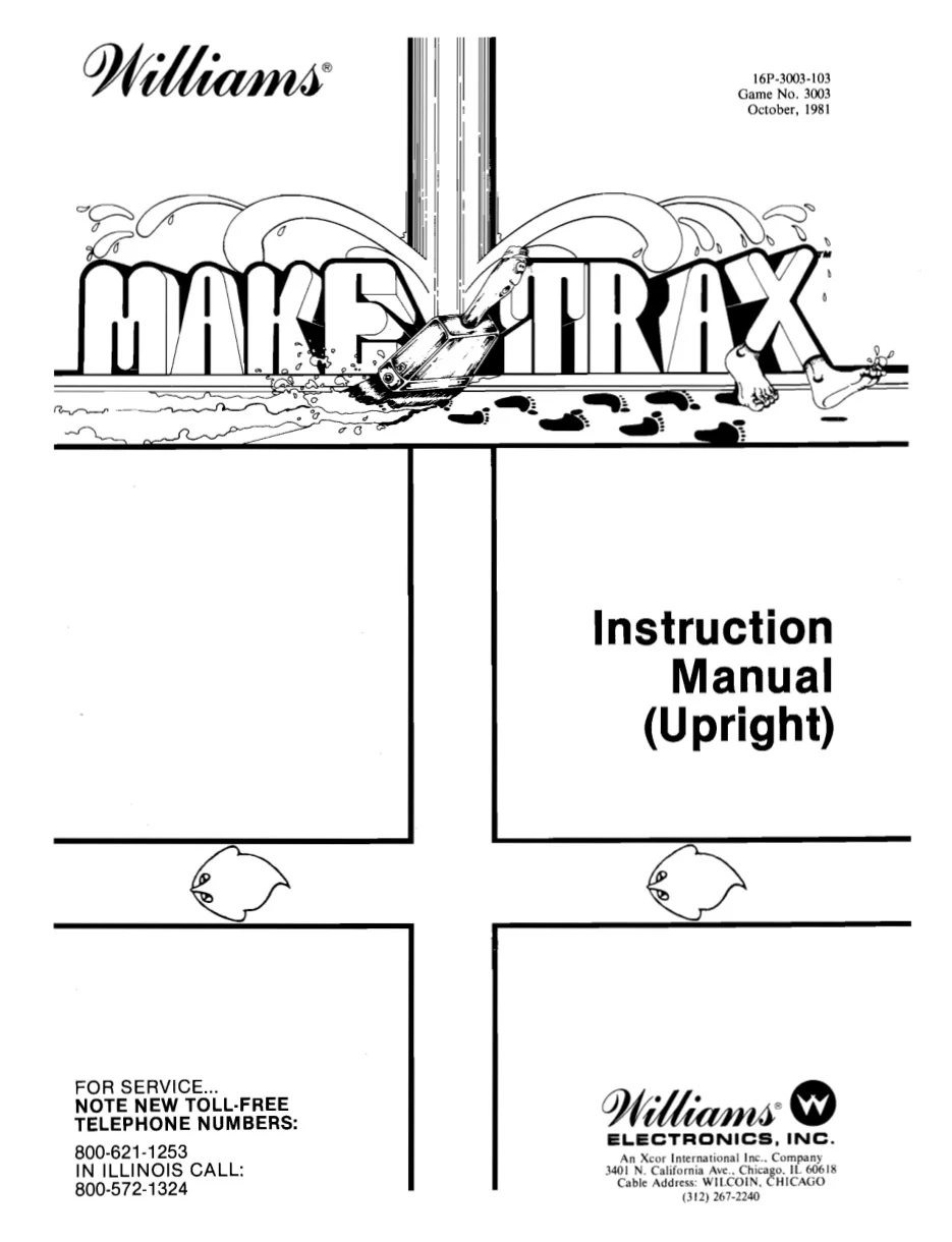 make trax upright oct 1981 instruction manual|williams|games|.webp
